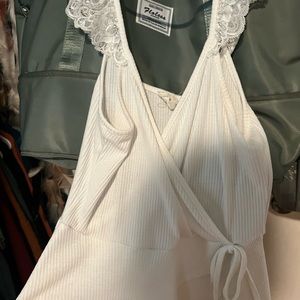 White lace tank top